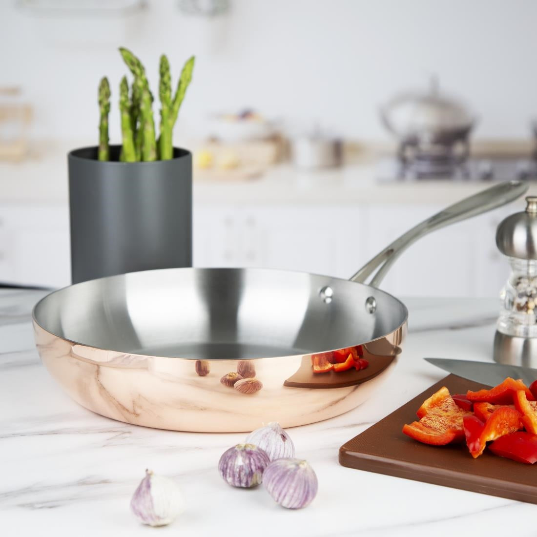 Vogue Copper Tri-Wall Frying Pan 28cm