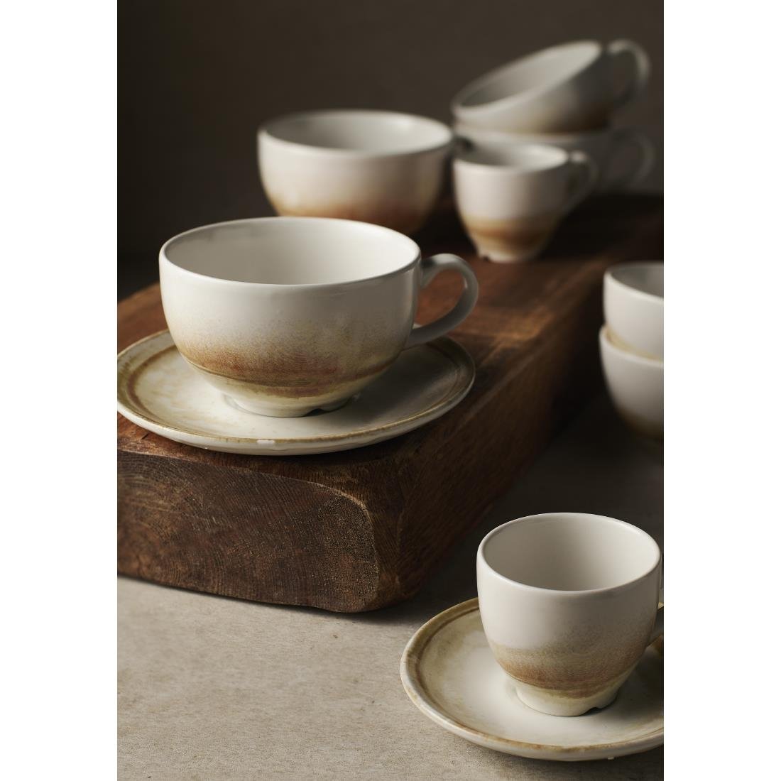 Dudson Makers Finca Sandstone Cappuccino Saucer 159mm (12 Pack)