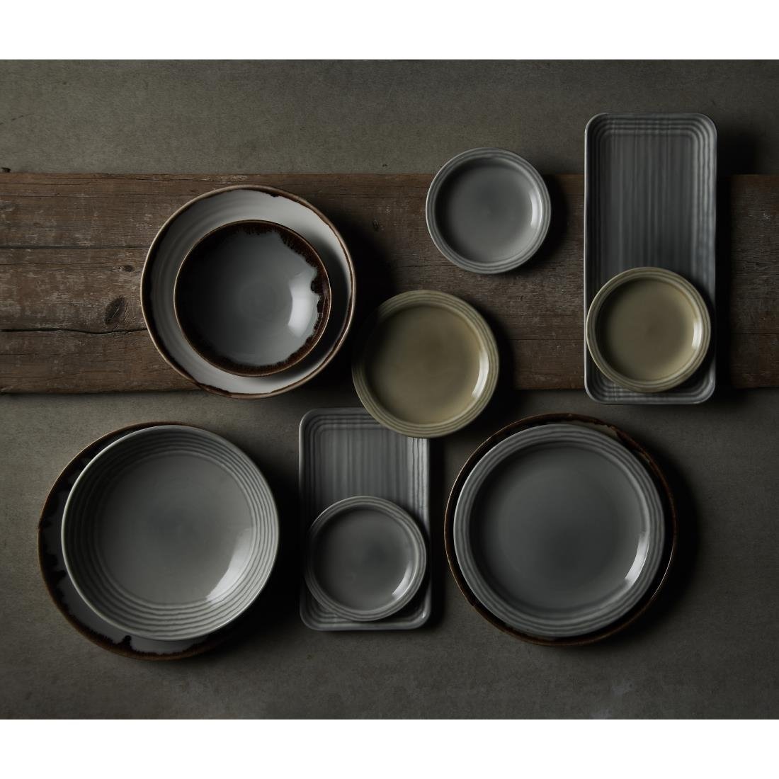 Dudson Harvest Norse Nova Plates Grey 254mm (12 Pack)