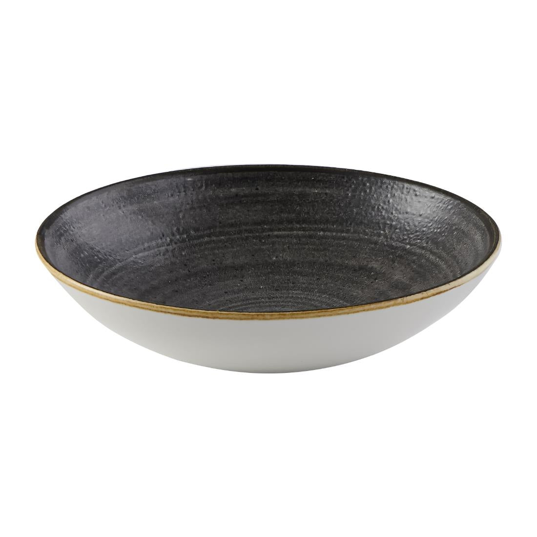 Churchill Stonecast Raw Coupe Bowls Black 184mm (12 Pack)