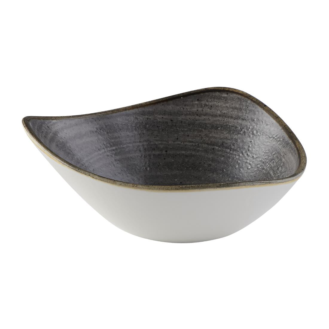Churchill Stonecast Raw Lotus Bowls Black 178mm (12 Pack)