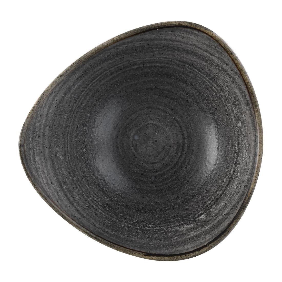 Churchill Stonecast Raw Lotus Bowls Black 178mm (12 Pack)