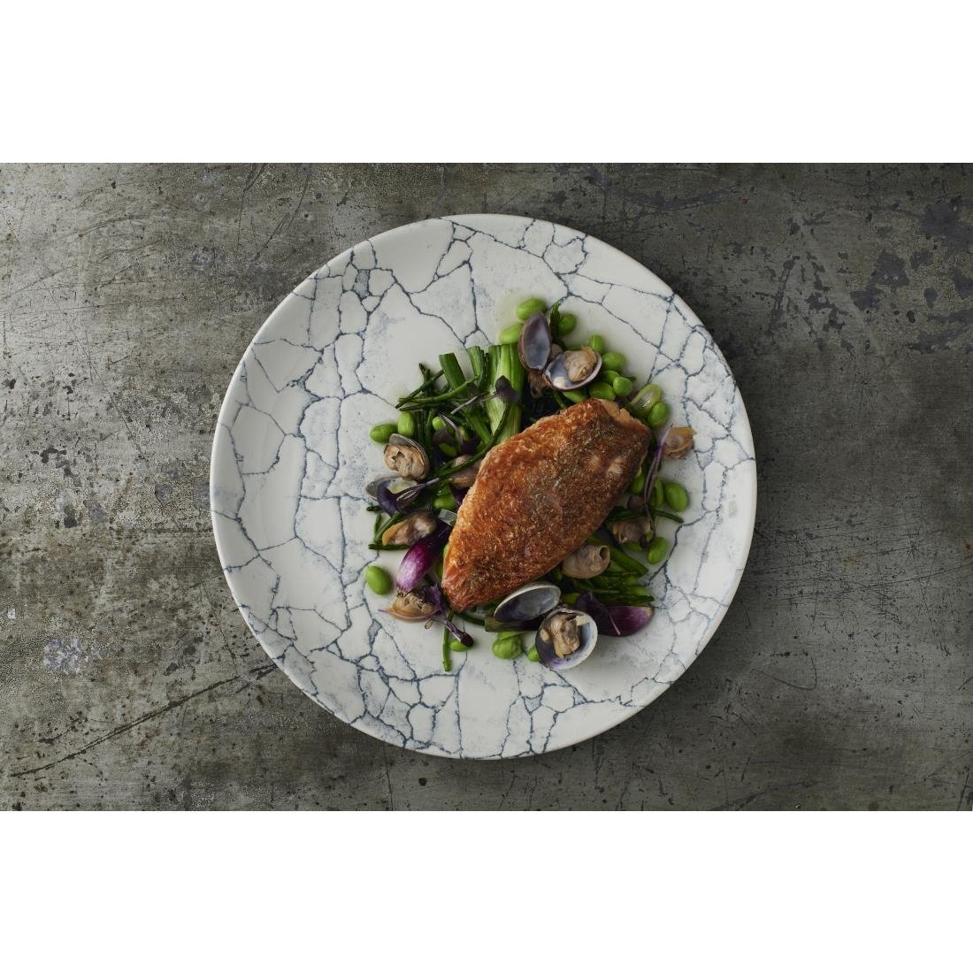 Churchill Studio Prints Kintsugi Pearl Evolve Coupe Plate Grey 219mm (12 Pack)