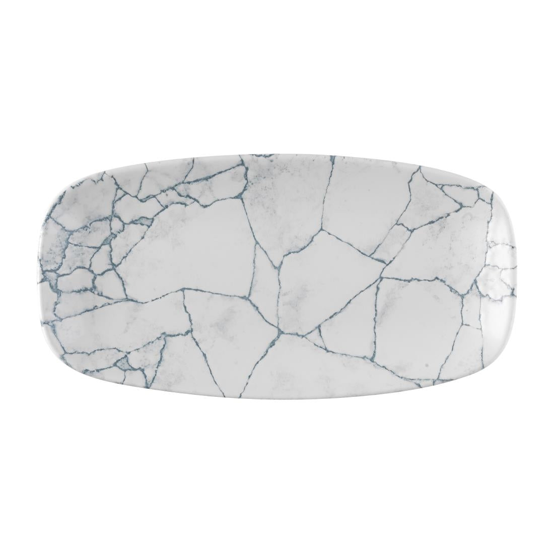 Churchill Studio Prints Kintsugi Pearl Chefs Oblong Plates Grey 287x152mm (12 Pack)