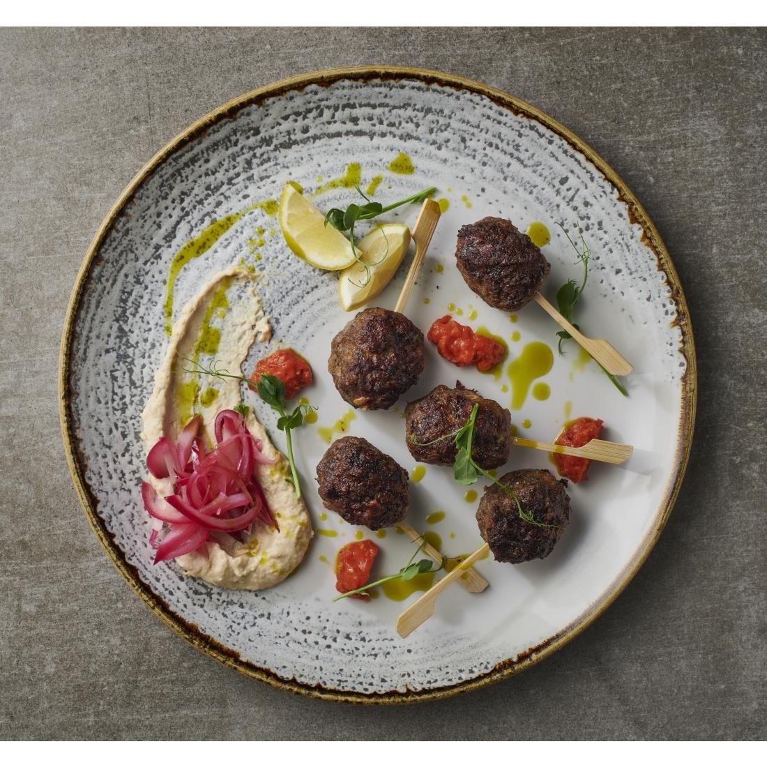 Churchill Studio Prints Homespun Accents Jasper Evolve Coupe Plates Grey 260mm (12 Pack)