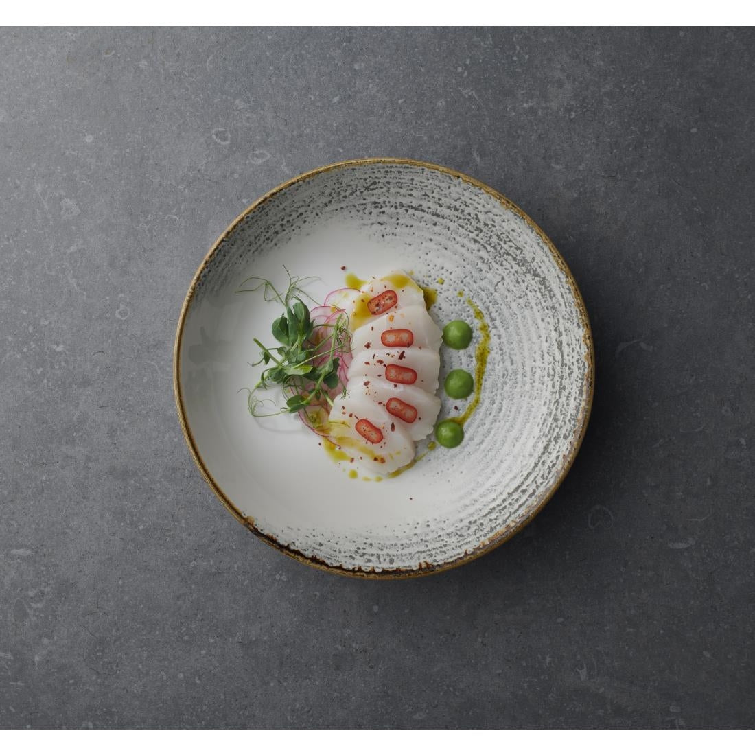 Churchill Studio Prints Homespun Accents Evolve Coupe Bowl Jasper Grey 248mm (12 Pack)