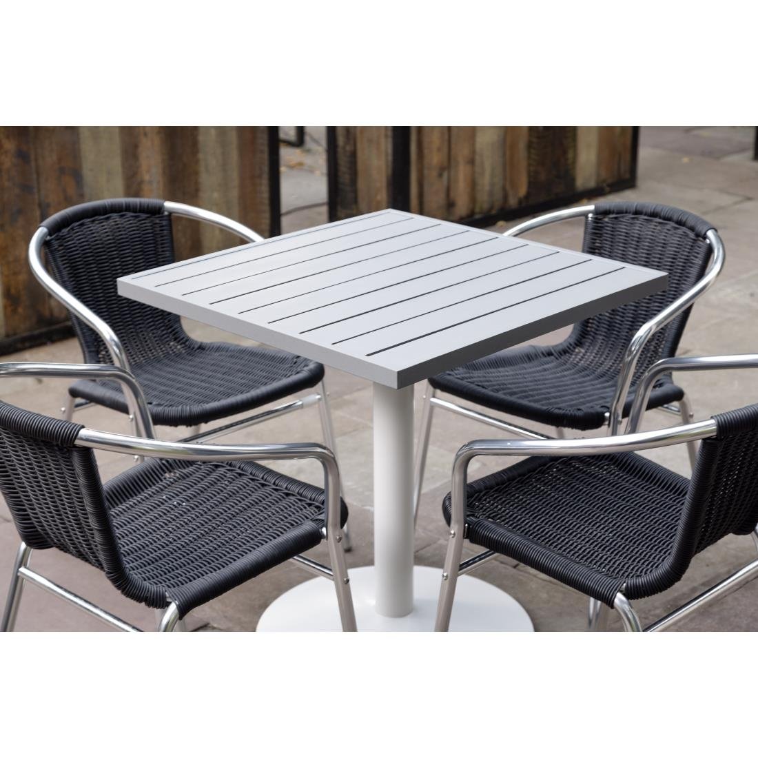 Bolero Cast Iron Round Table Base White