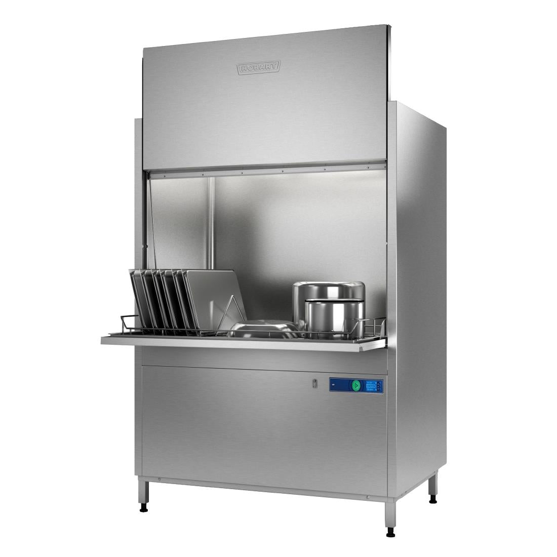 Hobart Twin Utensil Washer with Drain and Exhaust Heat Recovery UXTRC-10A
