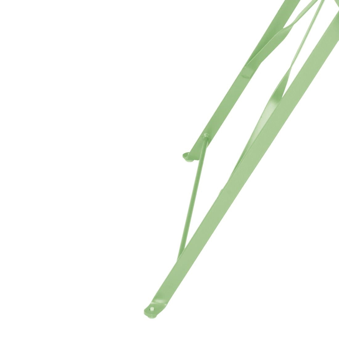 Bolero Perth Light Green Pavement Style Steel Table Square 600mm