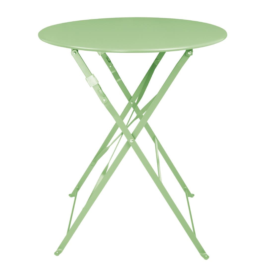 Bolero Perth Light Green Pavement Style Steel Table Round 600mm