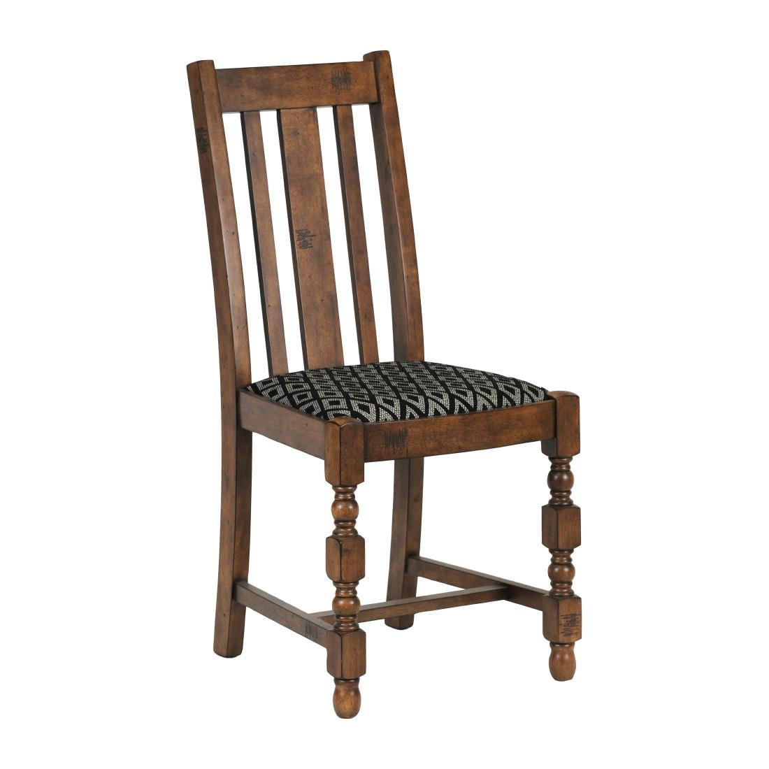 Mayfair Dining Chairs with Black Diamond Padded Seat (2 Pack)