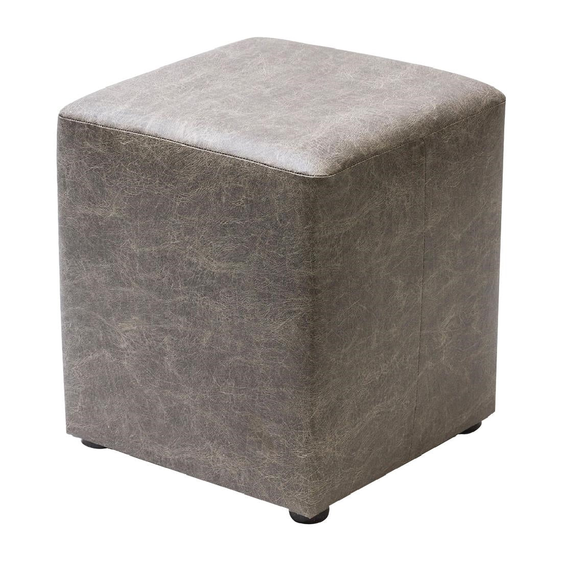 Cube Faux Leather Bar Stool Ash (2 Pack)
