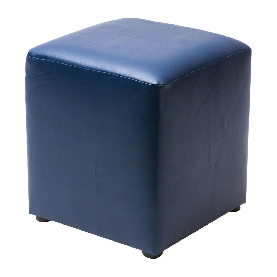 Cube Faux Leather Bar Stool Midnight (2 Pack)