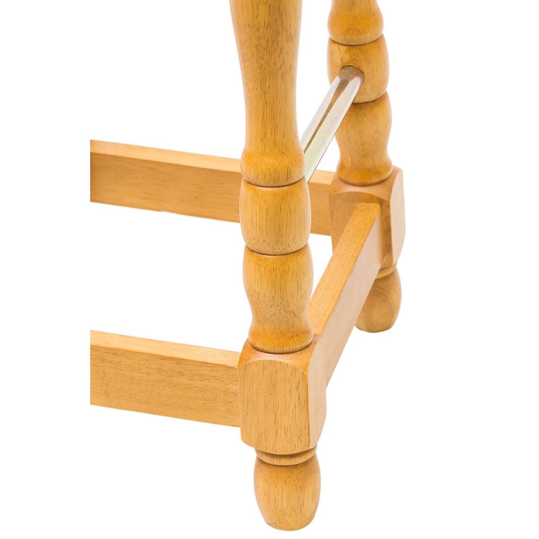 Classic Soft Oak High Bar Stool with Red Diamond Seat (2 Pack)