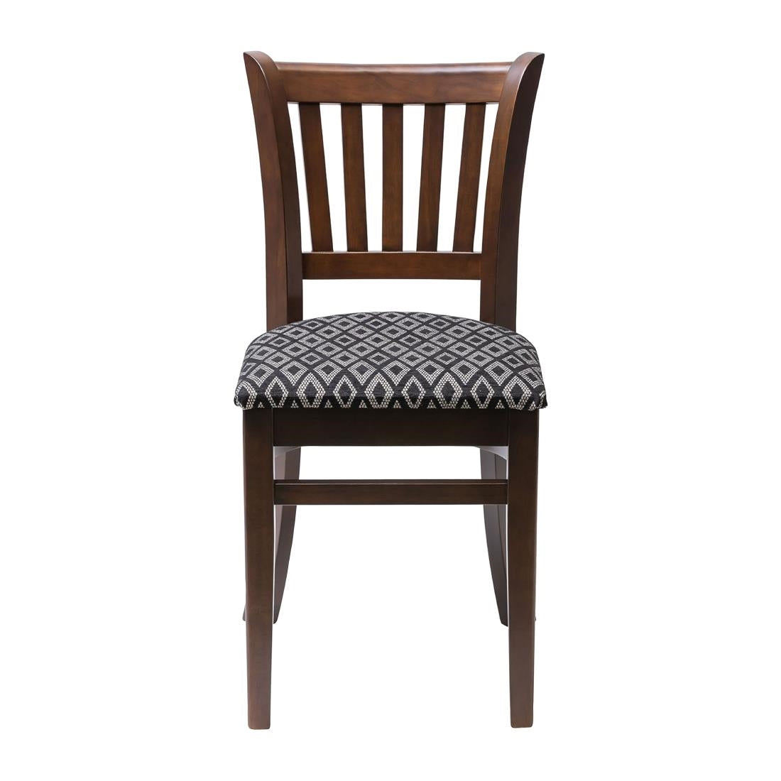 Manhattan Dark Walnut Dining Chair with Black Padded Seat (2 Pack)
