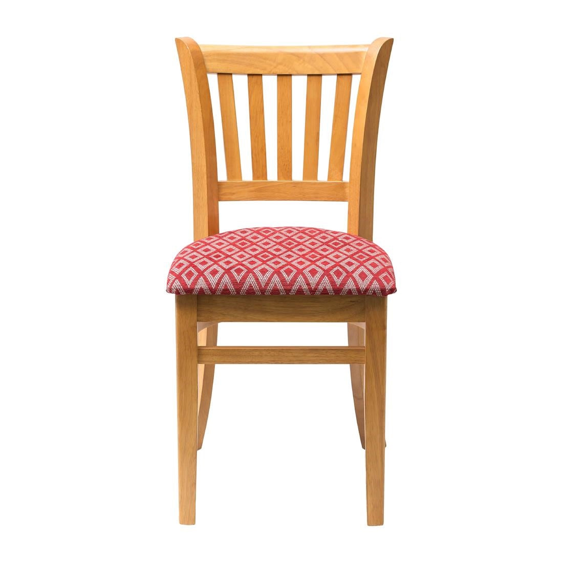 Manhattan Soft Oak Dining Chair with Red Diamond Padded Seat (2 Pack)