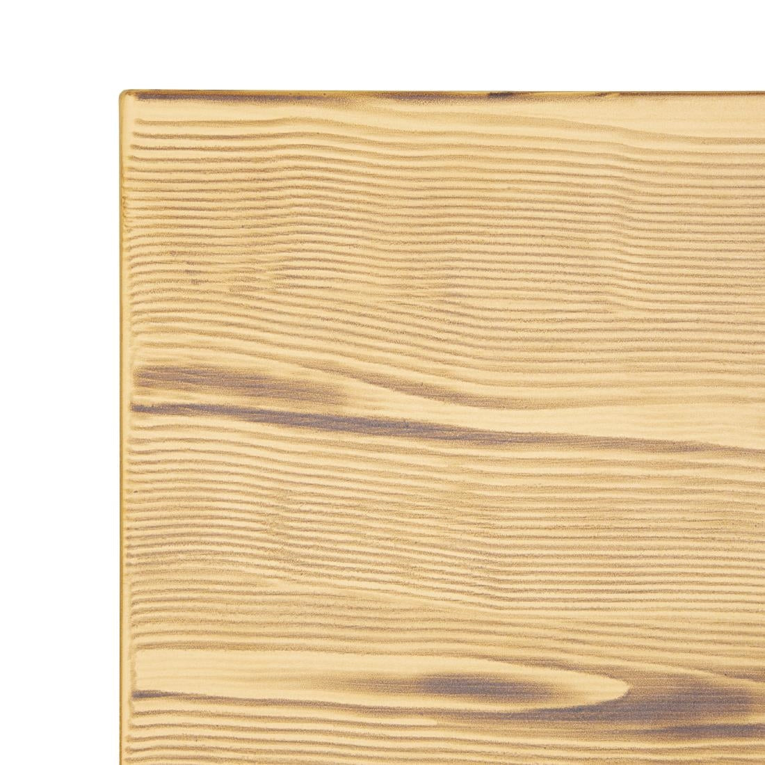 Bolero Complete Outdoor Aluminium Table Light Wood Effect Finish 1200x760mm