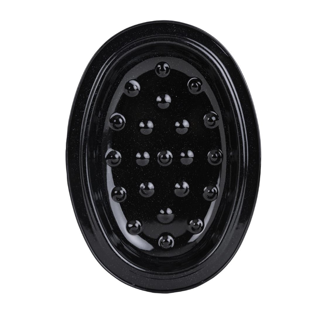 Wham Enamel Oval Roaster Black 240x333mm