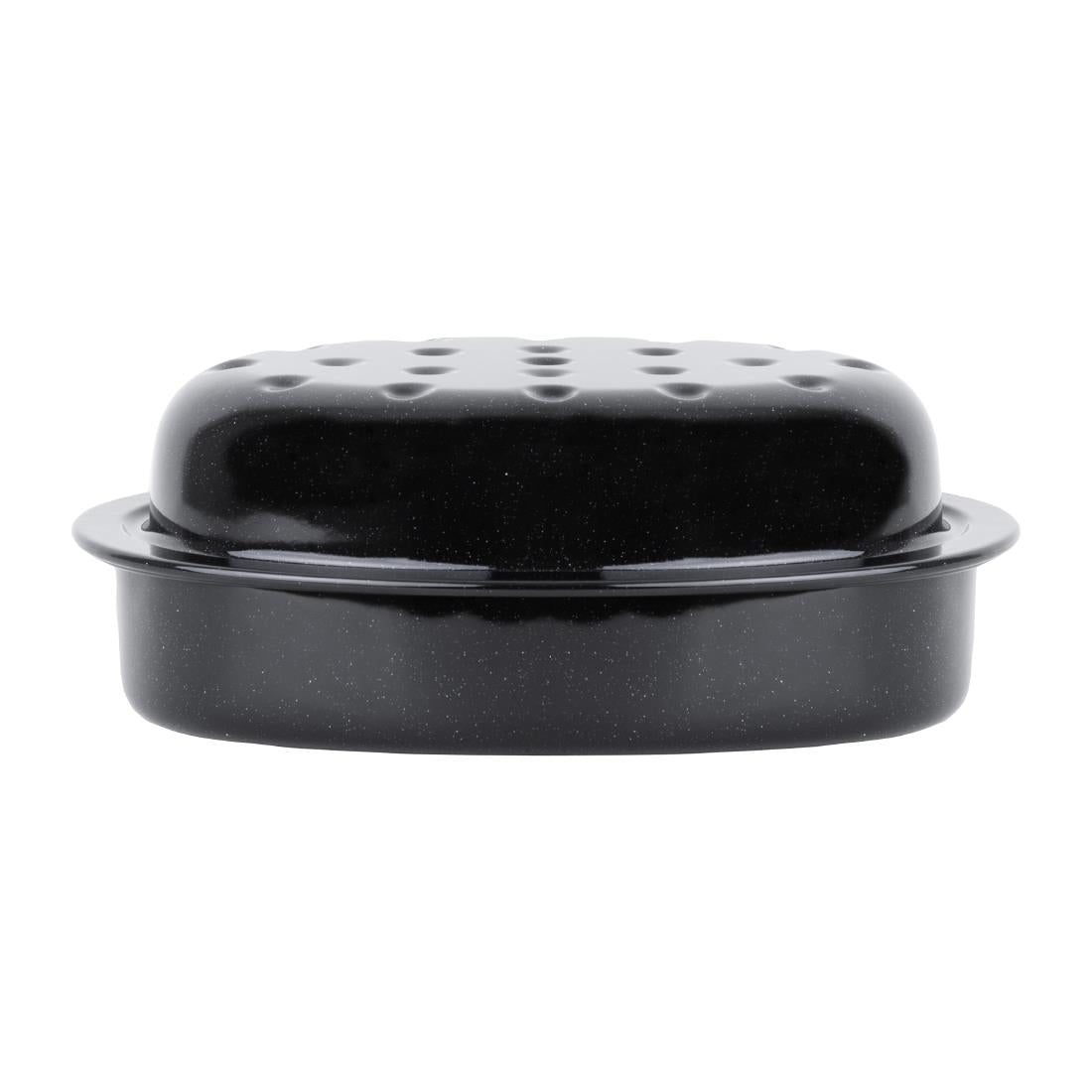 Wham Enamel Oval Roaster Black 240x333mm