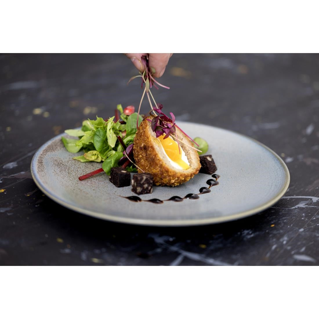 Olympia Ember Coupe Plates Blue 230mm (6 Pack)