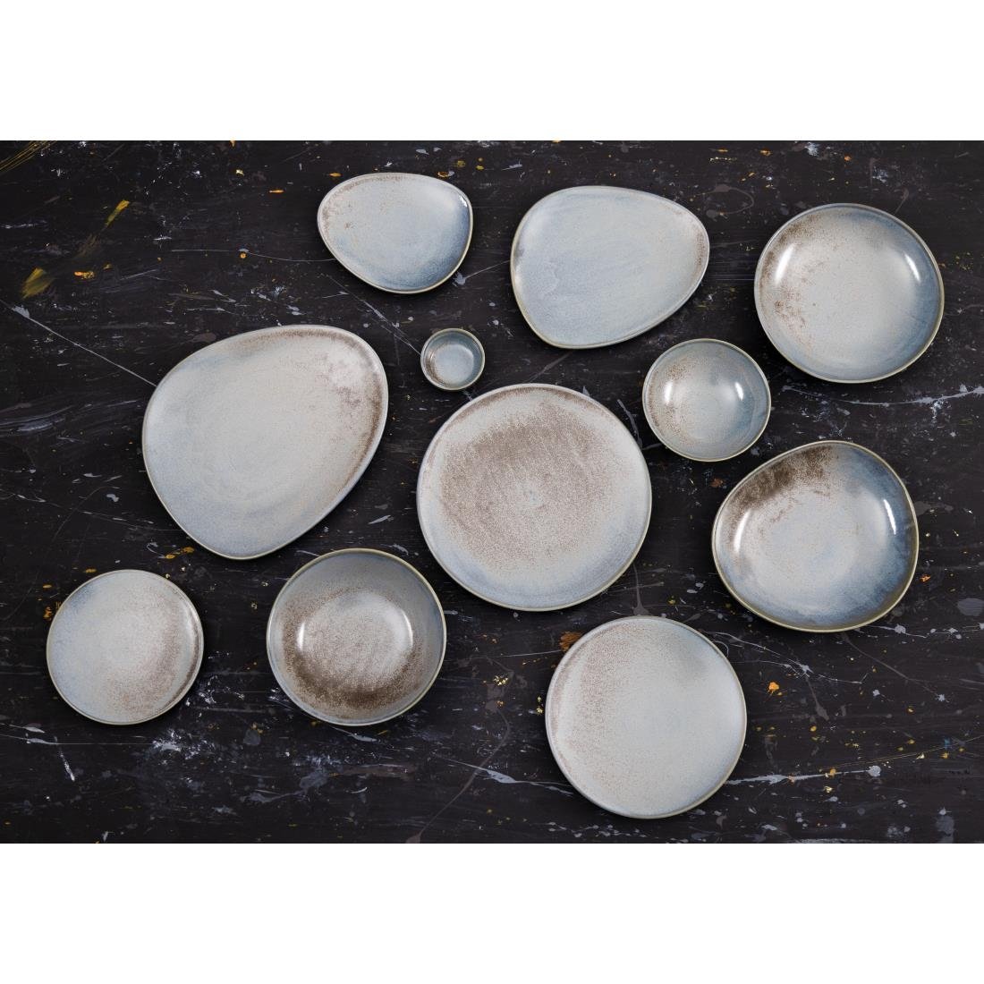 Olympia Ember Coupe Plates Blue 275mm (4 Pack)