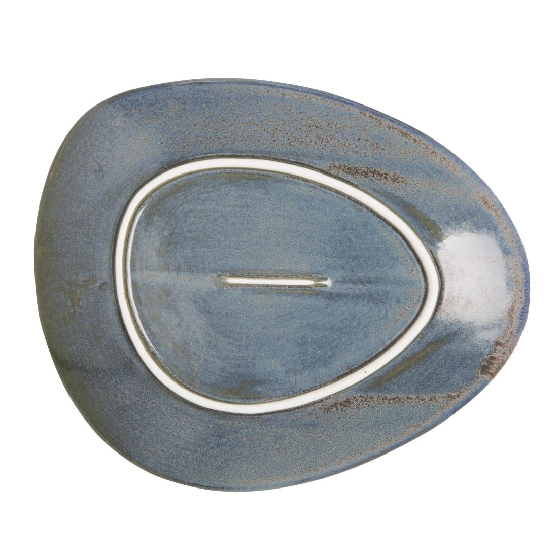 Olympia Ember Triangle Plates Blue 250mm (6 Pack)