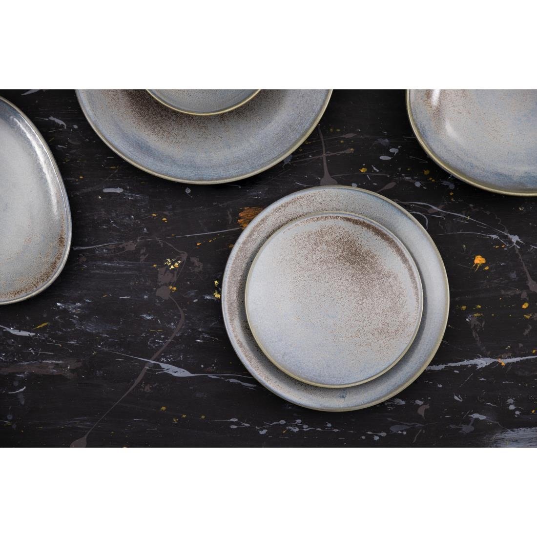 Olympia Ember Coupe Plates Blue 275mm (4 Pack)