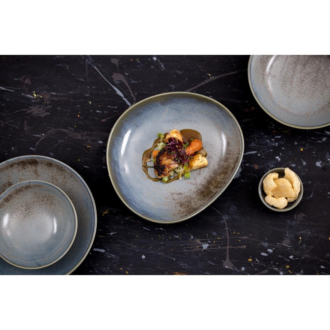 Olympia Ember Coupe Bowls Blue 152mm (6 Pack)