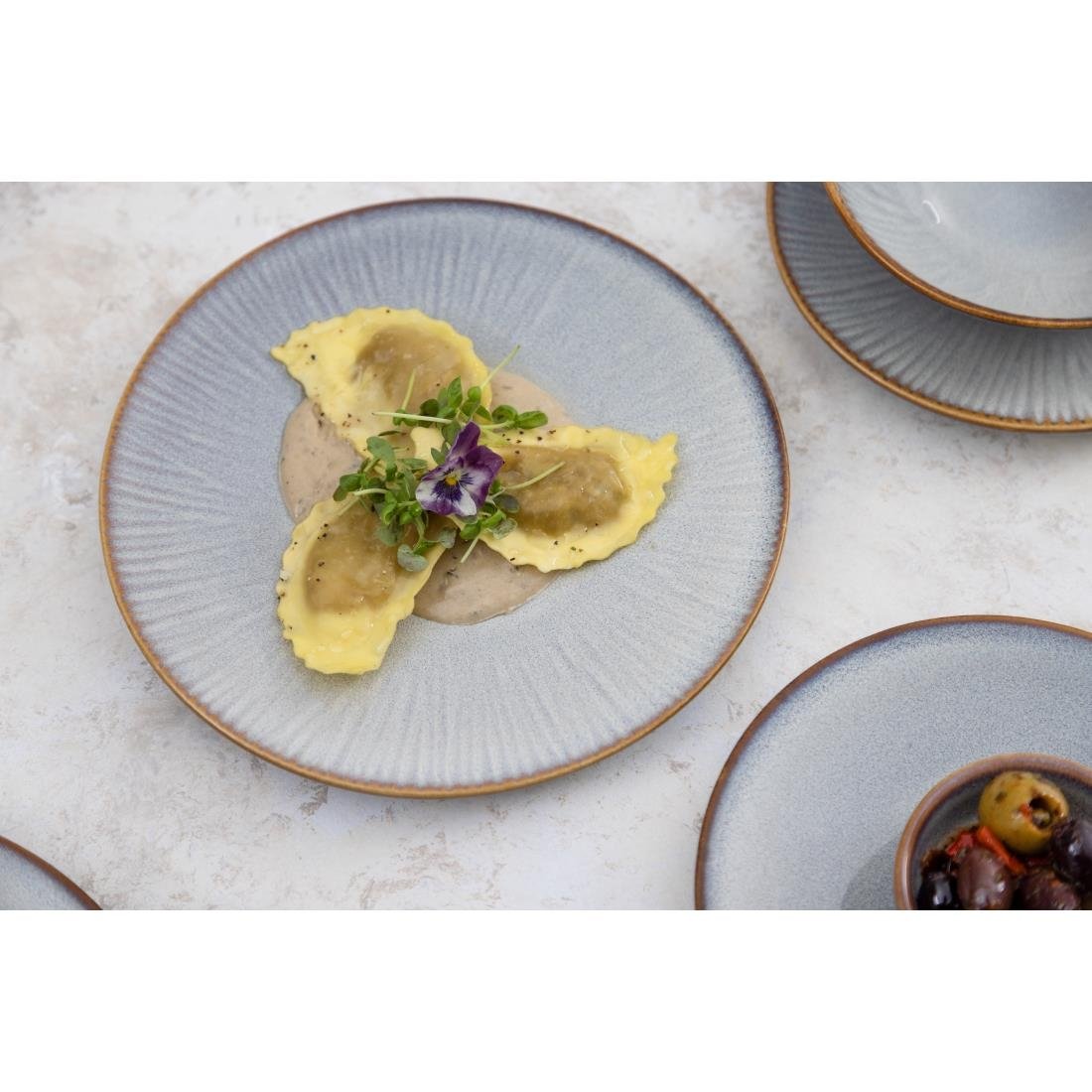 Olympia Drift Embossed Coupe Plates 180mm (6 Pack)