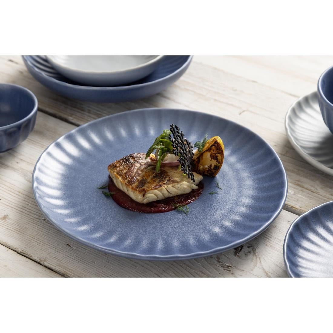 Olympia Corallite Plates Blue 280mm (6 Pack)
