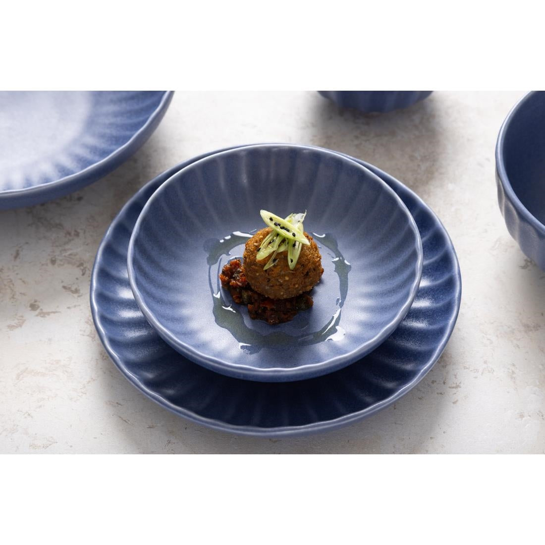 Olympia Corallite Coupe Bowls Blue 160mm (6 Pack)