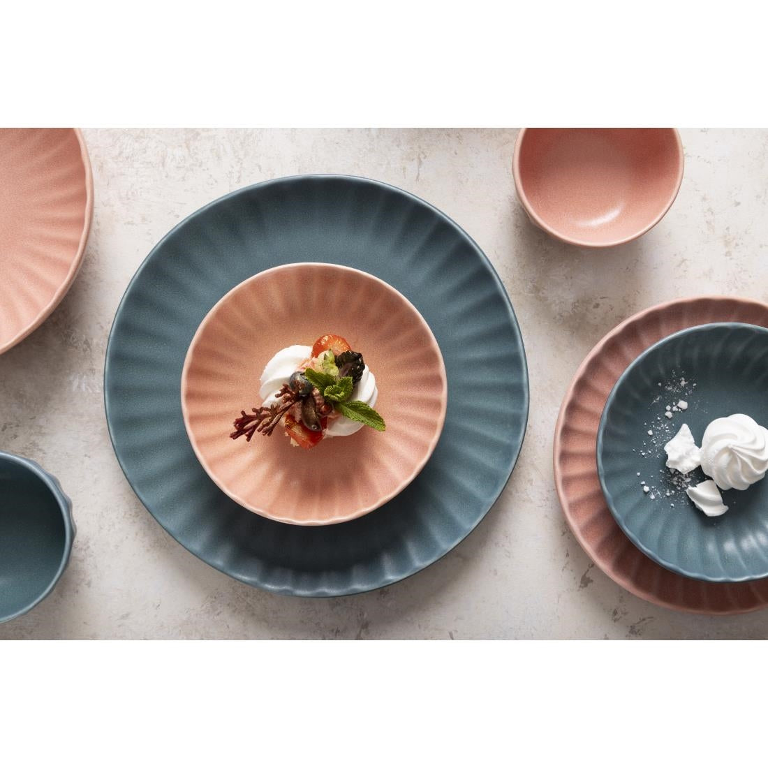 Olympia Corallite Deep Bowls Peach 150mm (6 Pack)