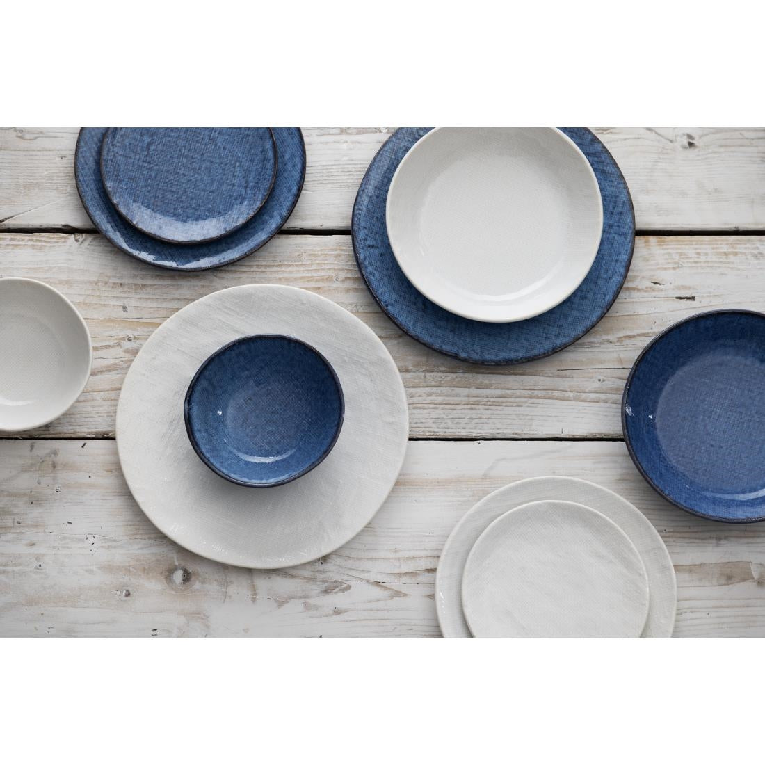 Olympia Denim Coupe Plates Blue 180mm (6 Pack)