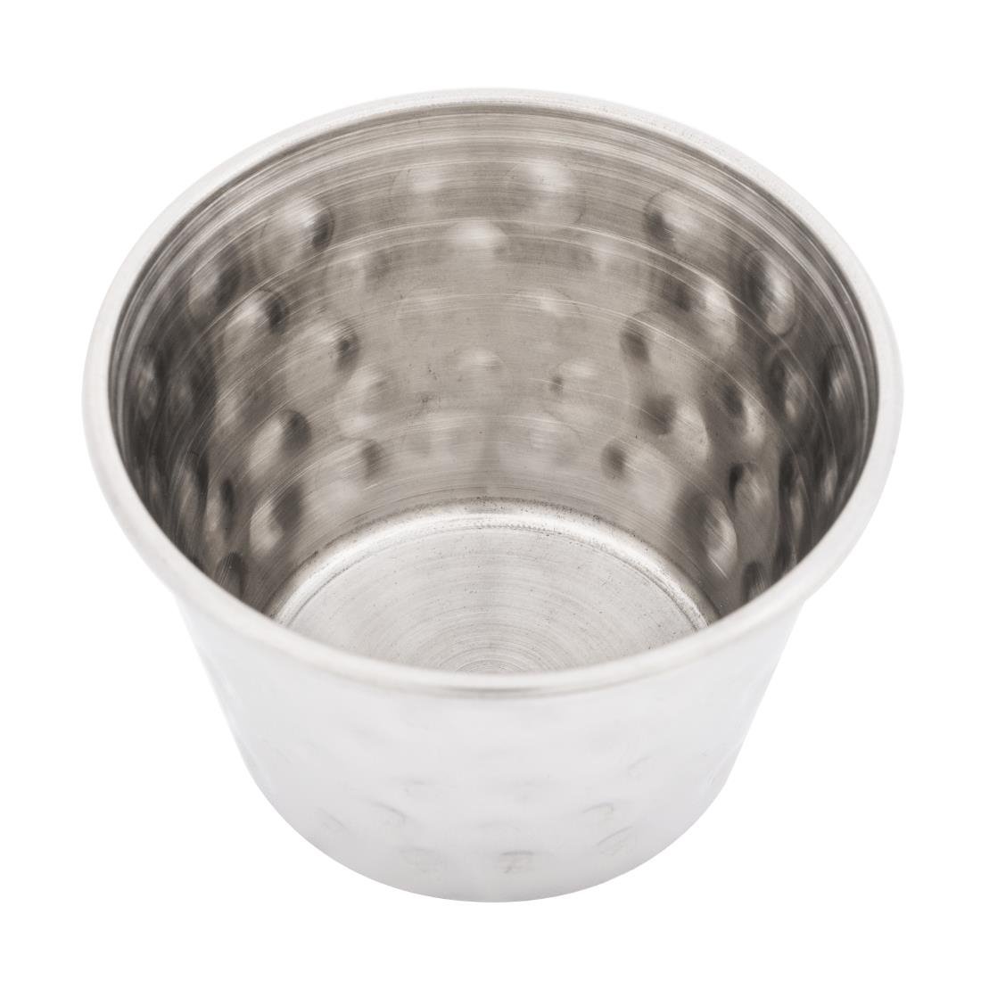 Olympia Hammered Stainless Steel Sauce Cups 70ml (12 Pack)
