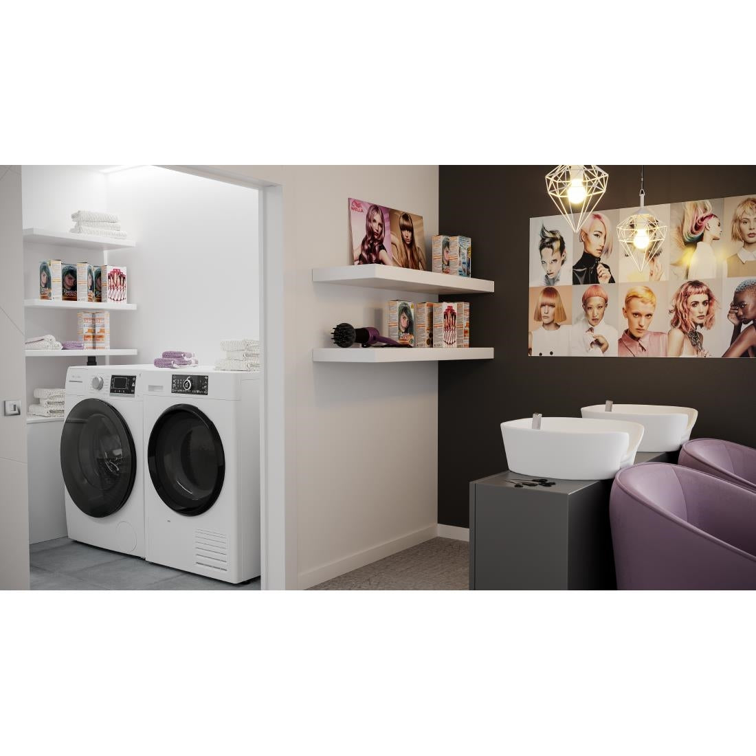 Bauknecht 6th Sense AWH912-PRO-BP Commercial Washing Machine