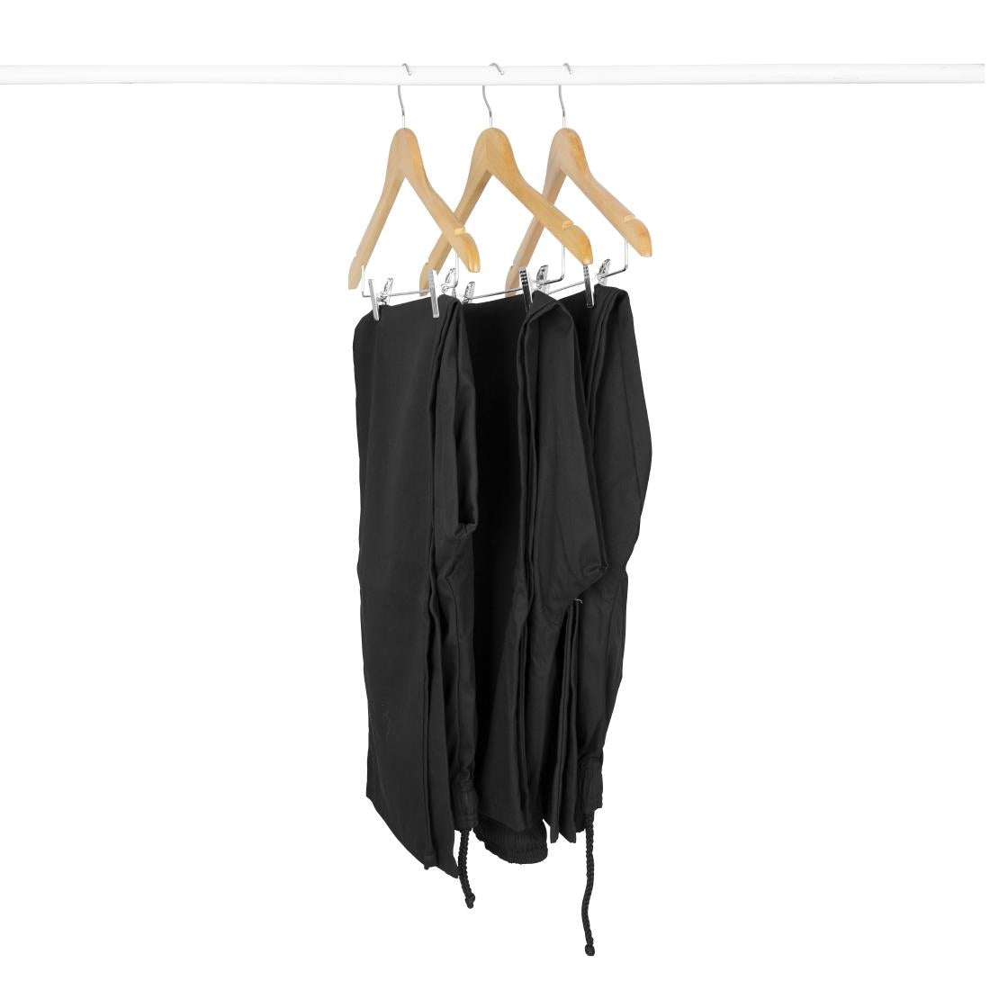 Bolero Wooden Hanger with Anti-Slip Clips (10 Pack)