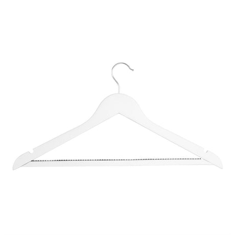 Bolero White Wooden Hangers (10 Pack)