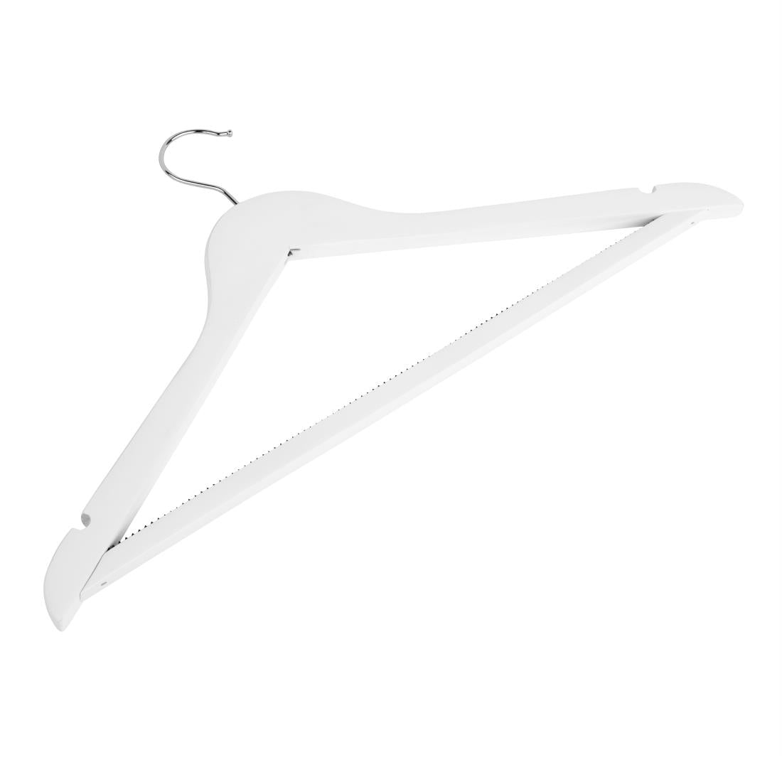 Bolero White Wooden Hangers (10 Pack)