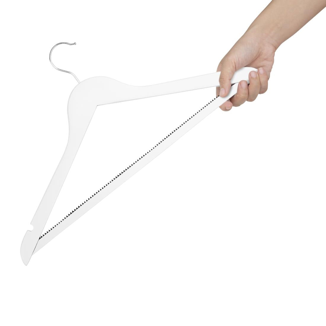 Bolero White Wooden Hangers (10 Pack)
