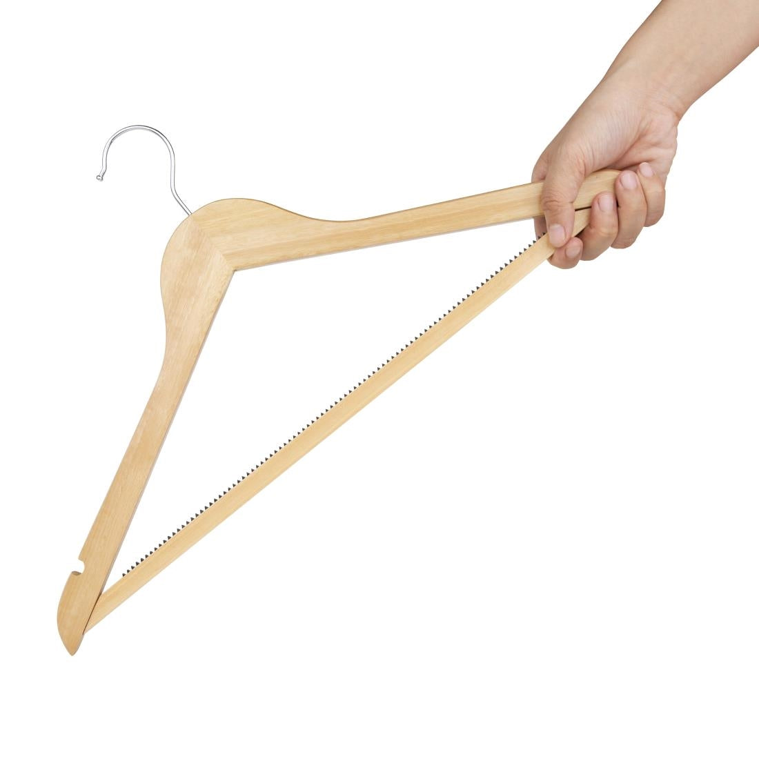 Bolero Natural Wooden Hangers (10 Pack)