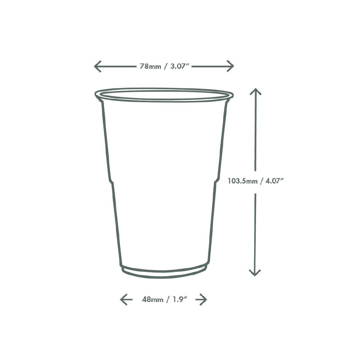 Vegware PLA Half Pint to Brim Cup UKCA/UKNI/CE-marked (2100 Pack)