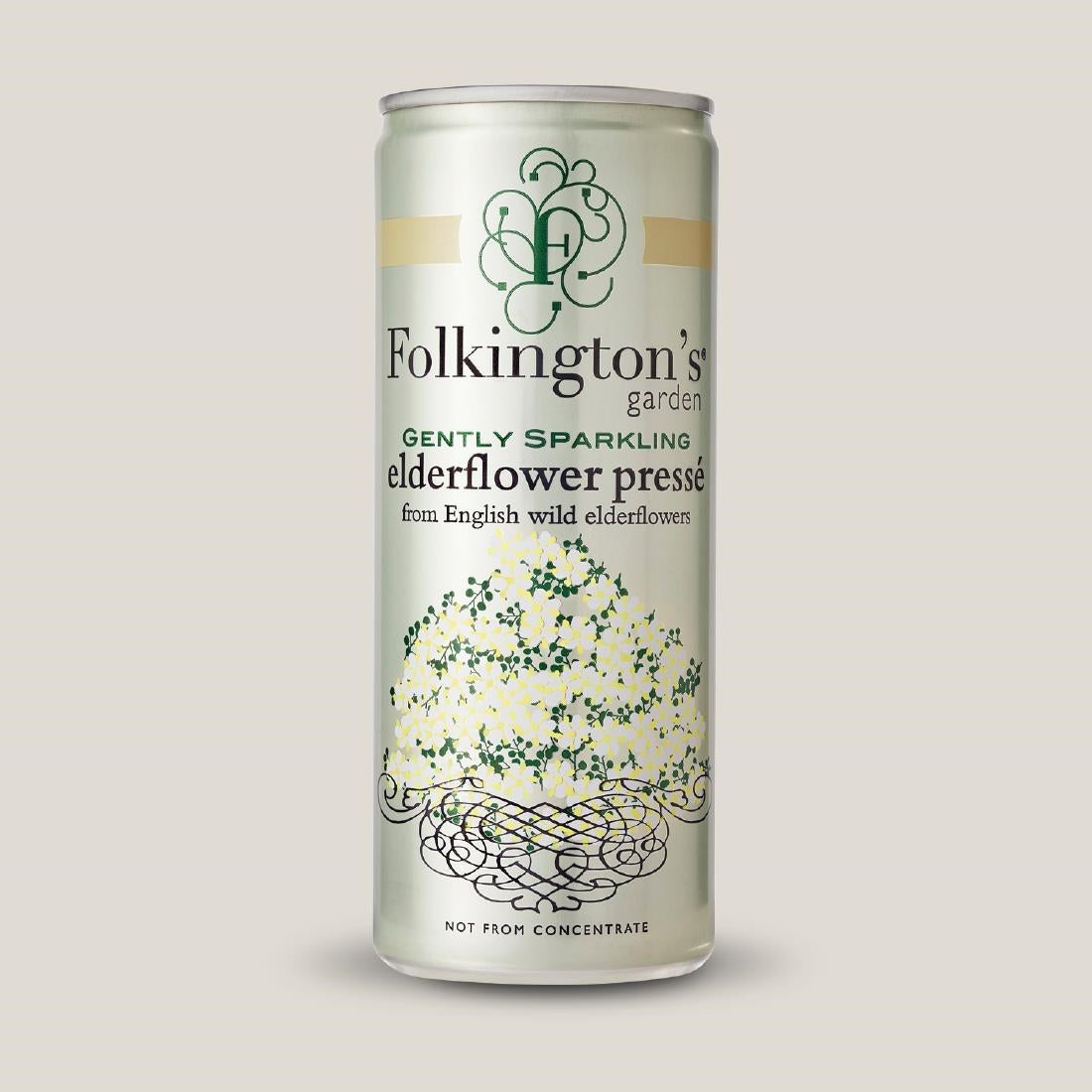 Folkington's Sparkling Drinks Elderflower Can 250ml (12 Pack)