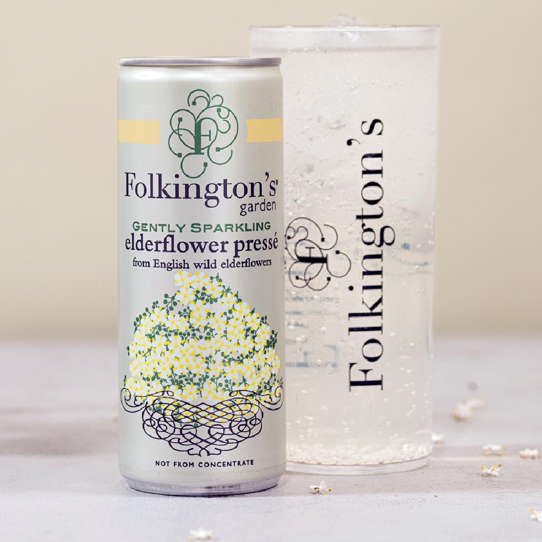 Folkington's Sparkling Drinks Elderflower Can 250ml (12 Pack)
