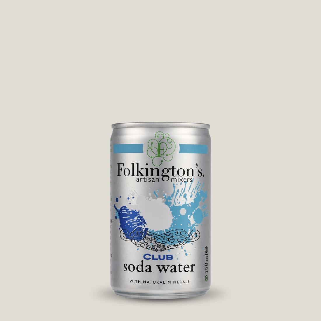 Folkington's Club Soda Can 150ml (24 Pack)