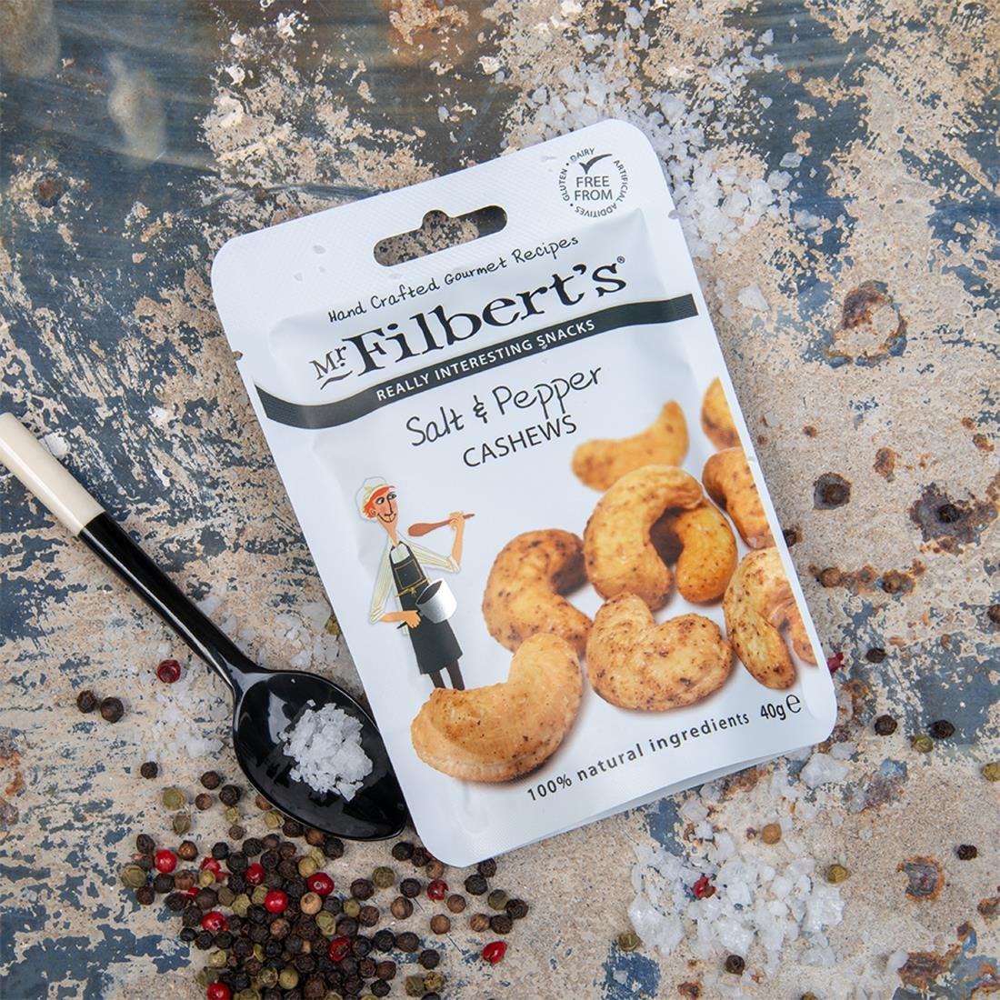 Mr Filbert's Salt & Pepper Cashews 40g (20 Pack)