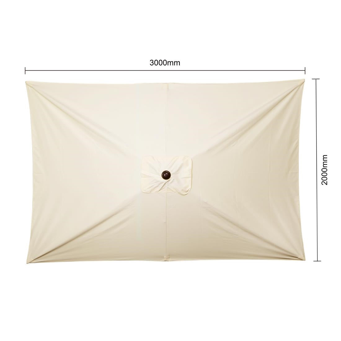Bolero Seville Rectangular Parasol 2x3m Cream