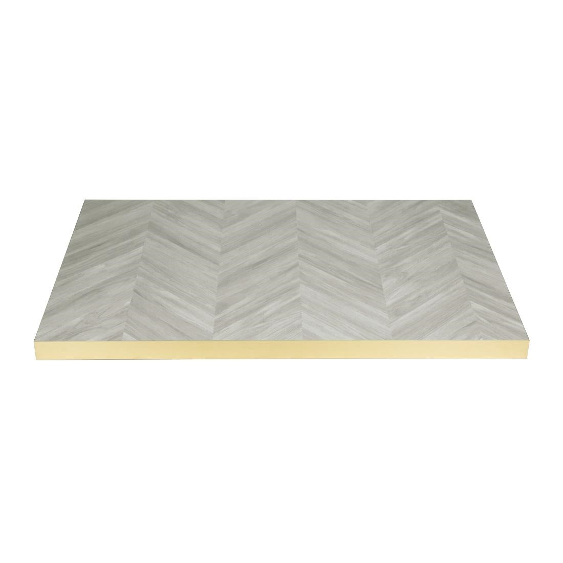 Bolero Rectangular Table Top Chevron Design 1100x 700mm