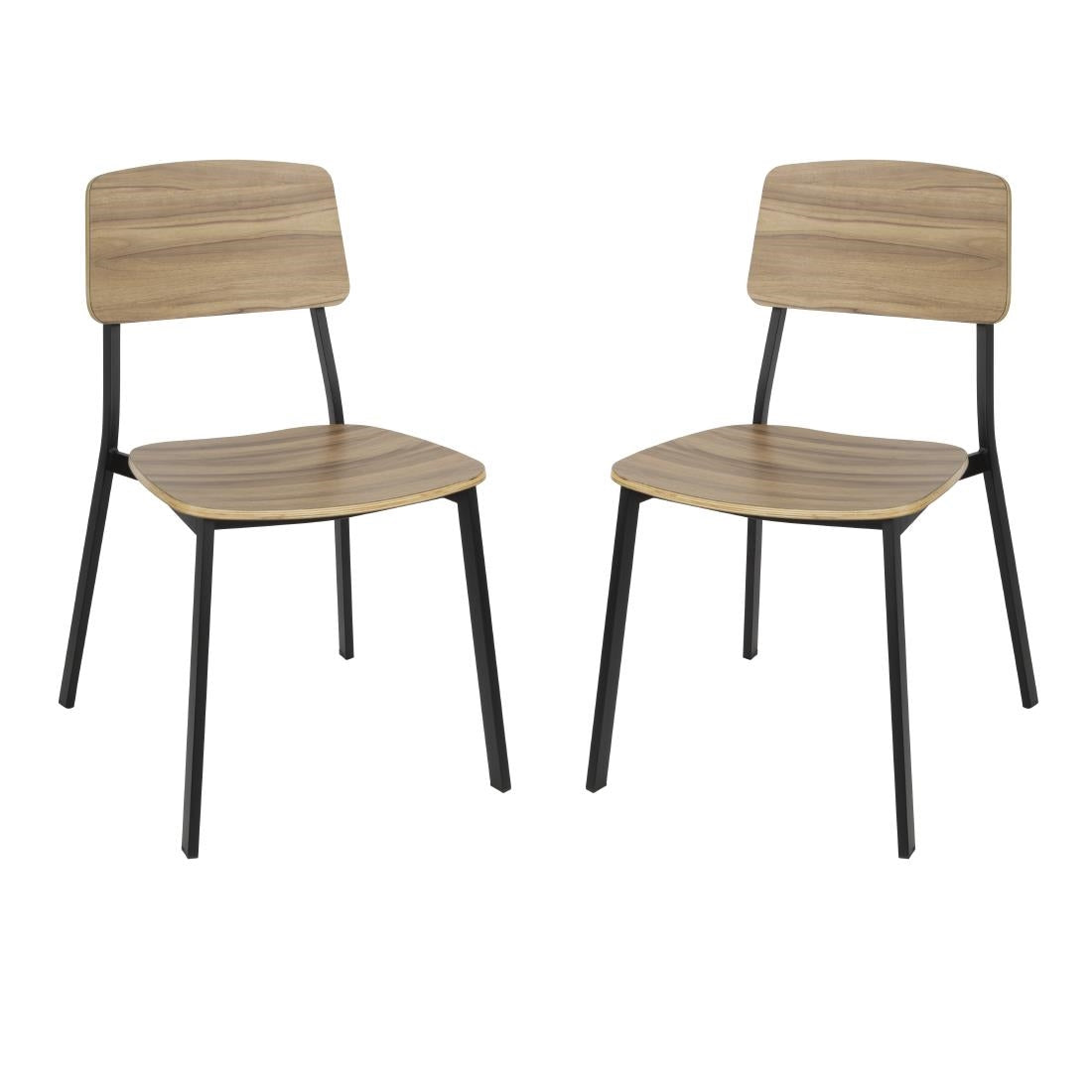 Bolero Beaufort Wooden Interior Dining Chairs (2 Pack)