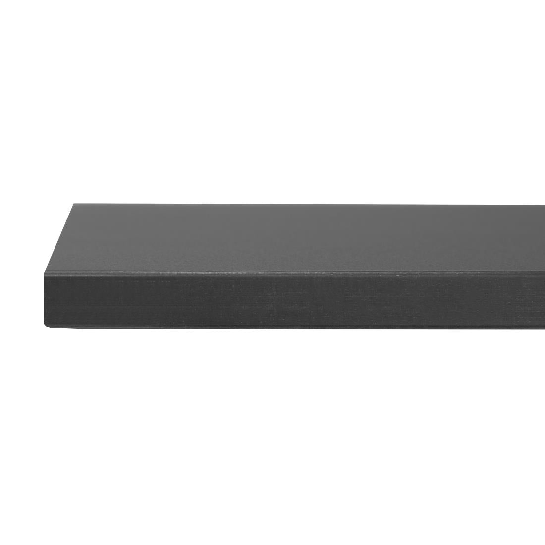 Bolero Matte Black Square Outdoor Table Top 700mm