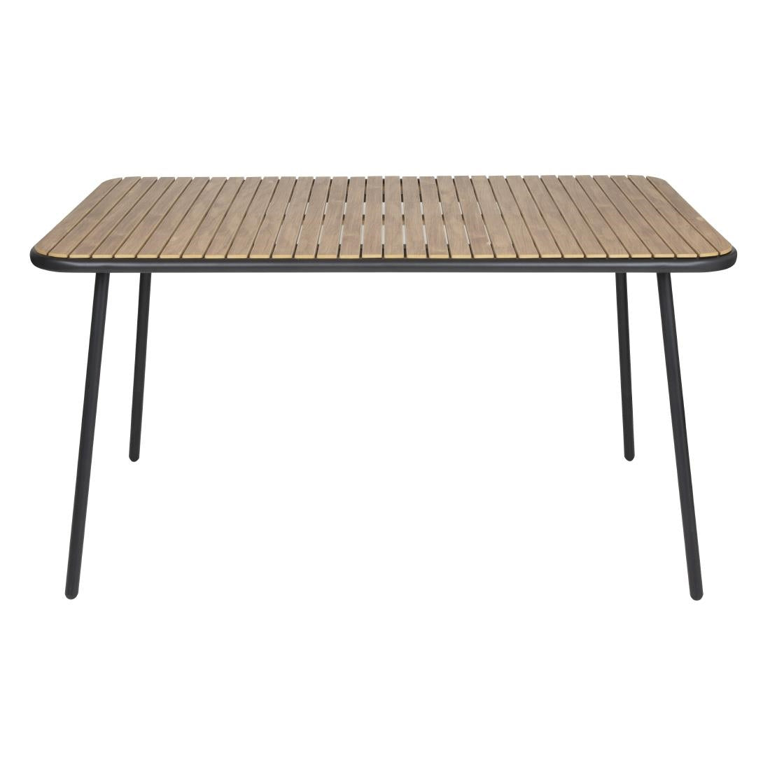 Bolero Santorini Rectangular Table Wood Effect 1400mm